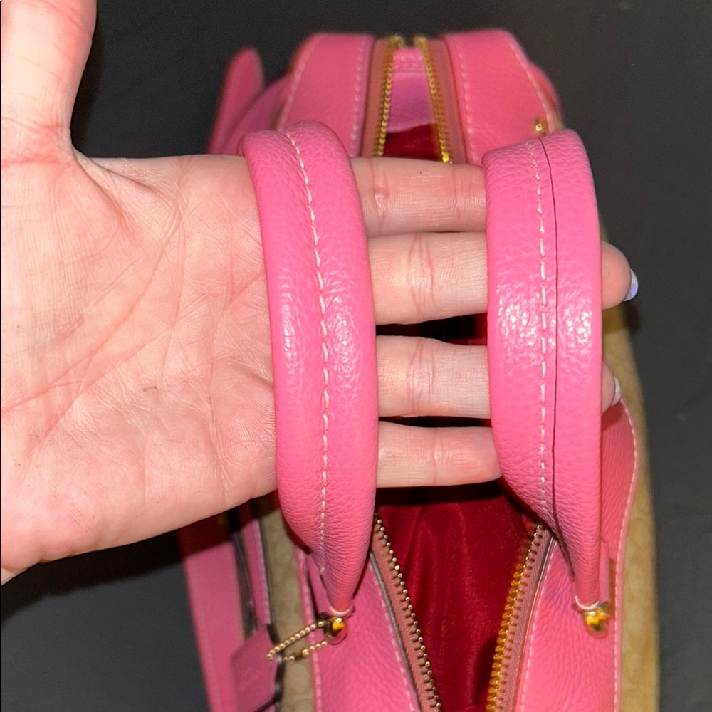 Coach Pink and Tan Women's Bag - Picture 6 of 6